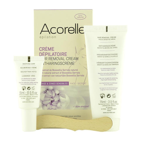 Crema depilatoare naturala pentru fata si zone sensibile Acorelle, 75 ml, bio - Republica BIO