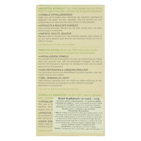 Benzi depilatoare cu ceara - corp 10x2 buc, bio - Republica BIO