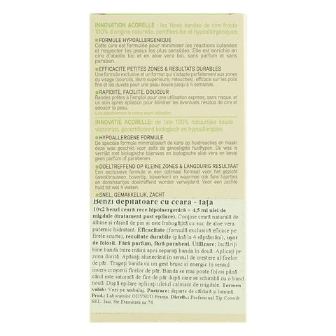 Benzi depilatoare cu ceara - fata 10x2 buc, bio - Republica BIO