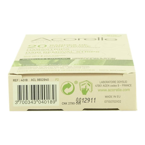 Benzi depilatoare cu ceara pentru axila si zona inghinala Acorelle 10 benzi x 2, bio - Republica BIO