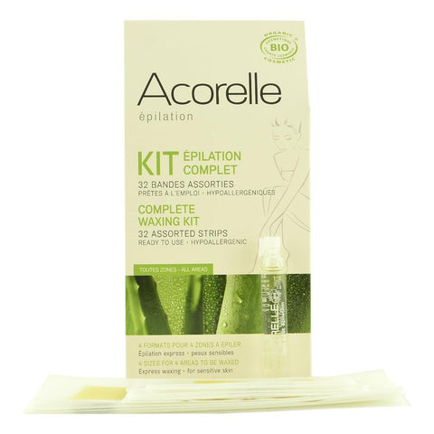 Kit complet pentru epilare - benzi cu ceara 16x2 buc, bio