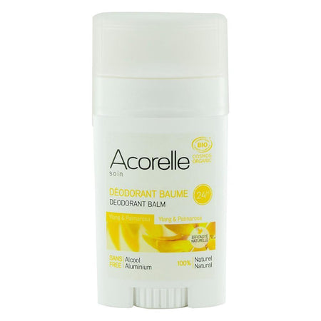 Deodorant cu ylang ylang si palmarosa Acorelle, fara alcool, bio, 40 g