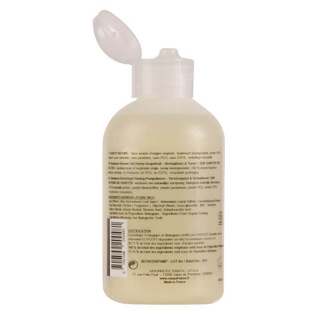 Gel de dus si sampon tonifiant Rampal Latour Miere si Grapefruit, bio, 250 ml