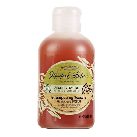 Gel de dus si sampon purificator Rampal Latour Argila si Verbina, bio, 250 ml