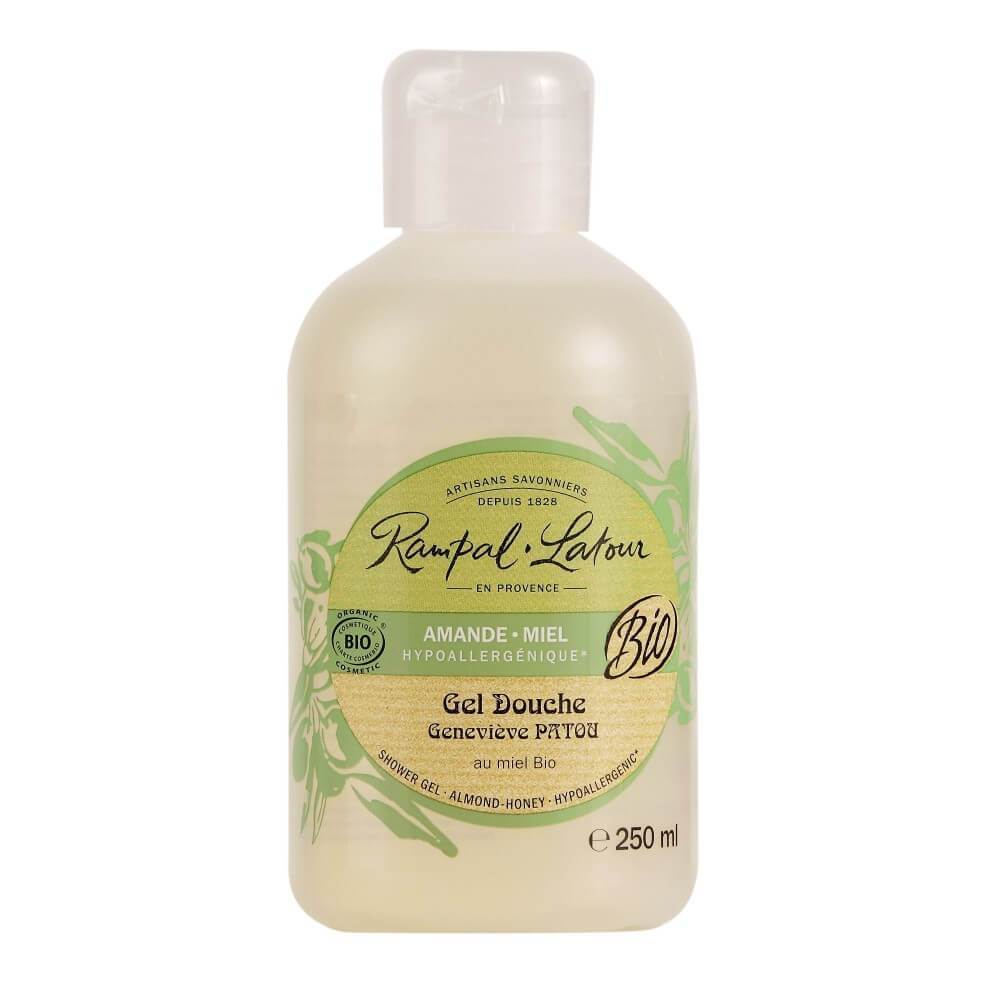 Gel de dus hipoalergenic Rampal Latour Migdale si Miere, bio, 250 ml