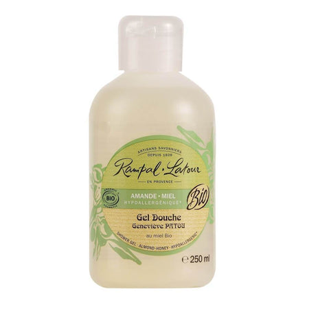 Gel de dus hipoalergenic Rampal Latour Migdale si Miere, bio, 250 ml
