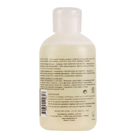 Gel de dus hranitor Rampal Latour Flori de Portocal, bio, 250 ml