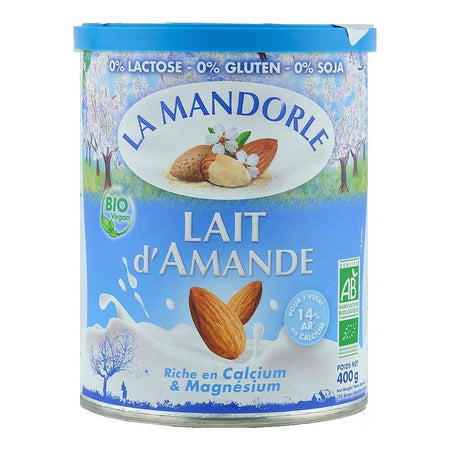 Lapte praf de Migdale, La Mandorle, fara lactoza, fara gluten, bio, 400 g