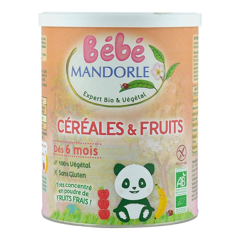 Cereale cu Fructe pentru bebelusi 6 luni+, La Mandorle, fara gluten, bio, 400 g