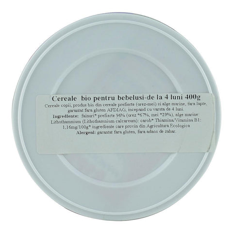 Cereale pentru bebelusi 4 luni+, La Mandorle, fara gluten, bio, 400 g