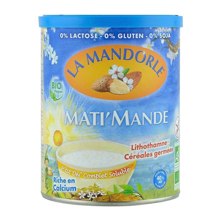 Mic dejun instant cu Migdale, La Mandorle, fara lactoza, fara gluten, bio, 400 g