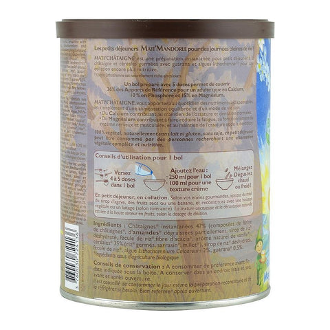 Mic dejun instant cu Castane, La Mandorle, fara lactoza, fara gluten, bio, 400 g