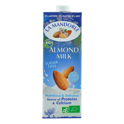 Lapte de Migdale La Mandorle, fara zahar, fara lactoza, fara gluten, bio, 1000 ml