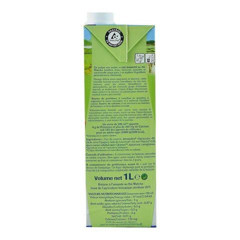 Lapte de Migdale cu Ceai Matcha, La Mandorle, fara zahar, fara lactoza, fara gluten, bio, 1000 ml