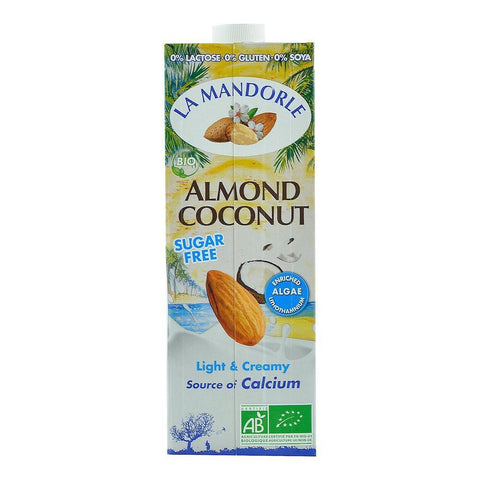 Lapte de Migdale cu Cocos, La Mandorle, fara zahar, fara lactoza, fara gluten, bio, 1000 ml