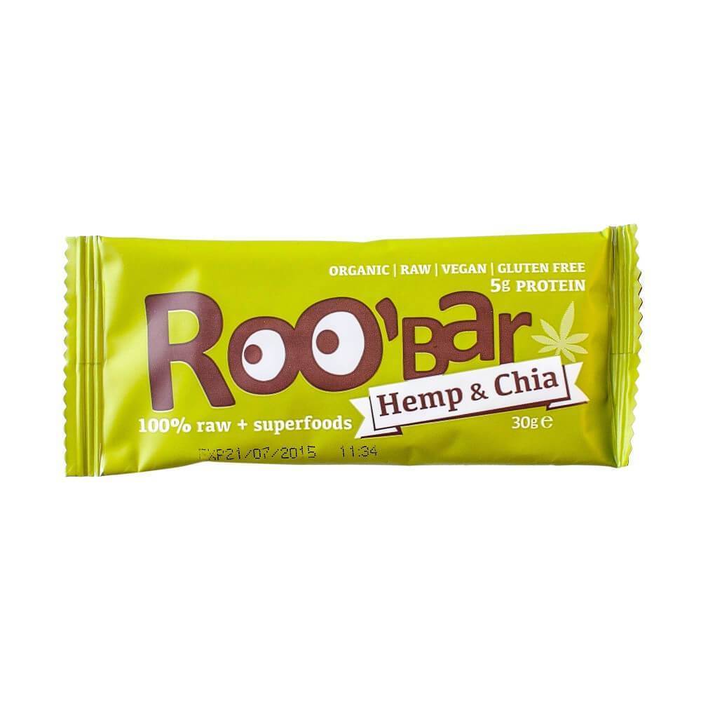 Baton Raw Bio cu Seminte de Chia si Canepa 30g - Republica BIO