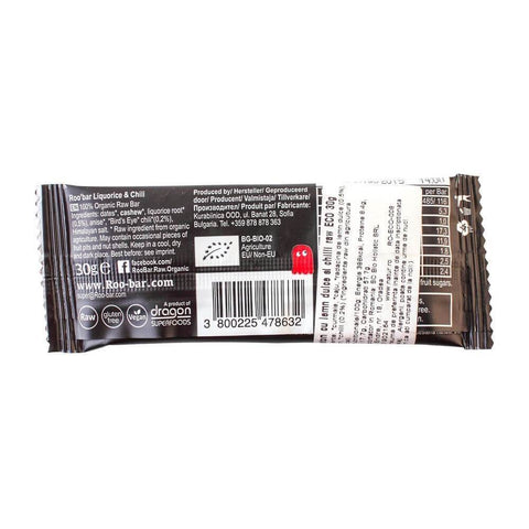 Baton Raw Bio cu Chilli si Lemn Dulce 30g - Republica BIO