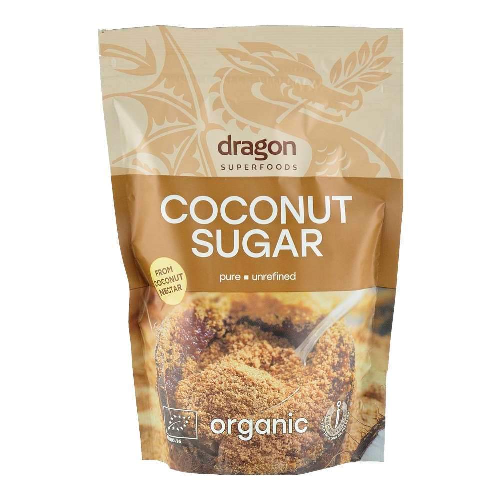 Zahar din nectar de cocos, nerafinat, Dragon Superfoods, bio, 250g