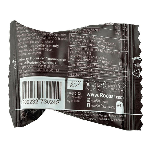 Energy ball Roobiotic cu Cacao si Maca, Roobar, fara gluten, bio, 22 g