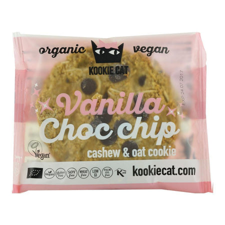 Cookie cu vanilie si ciocolata, fara gluten, Kookie Cat, bio 50 g