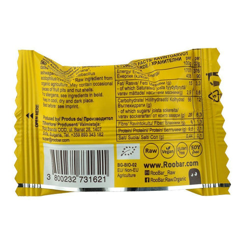 Energy ball Roobiotic cu Ashwagandha si Mango, Roobar, fara gluten, bio, 22 g