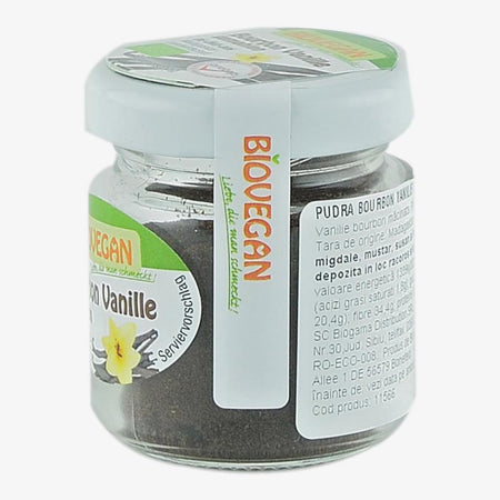 Pudra de Vanilie de Bourbon, Biovegan, fara gluten, bio, 15 g