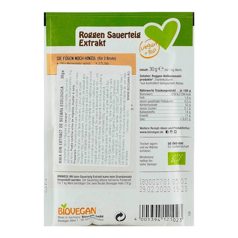 Maia din extract de secara, bio, 30g