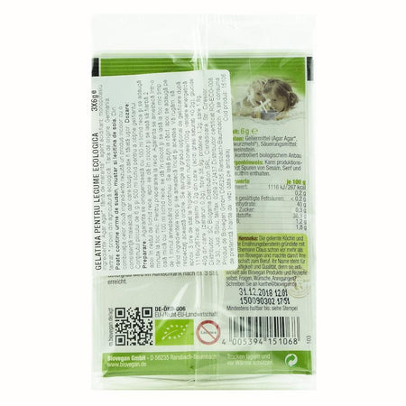 Gelatina pentru legume bio FARA GLUTEN, bio, 3x6g
