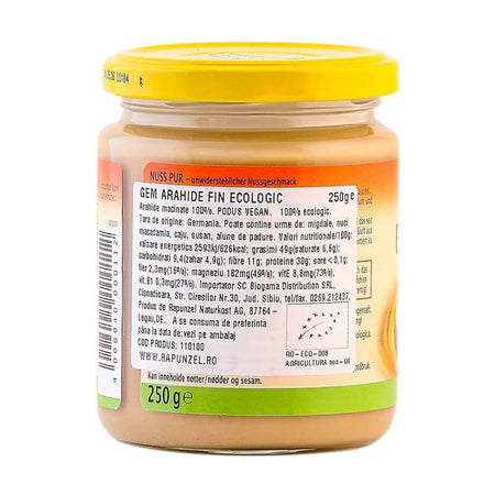 Unt de arahide fin Rapunzel, vegan, 250g, bio