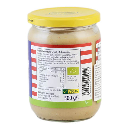 Unt de arahide crocant, vegan, bio, 500g