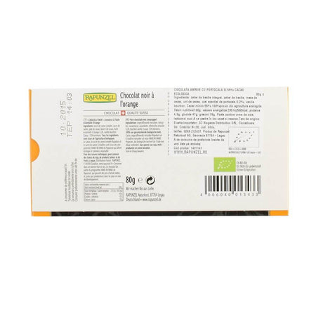 Ciocolata amaruie cu portocale, cu 55 cacao, bio, 80g - Republica BIO
