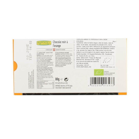 Ciocolata amaruie cu portocale, cu 55 cacao, bio, 80g - Republica BIO