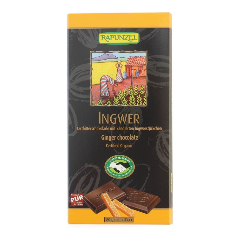 Ciocolata amaruie cu ghimbir si 55 cacao, bio, 80g - Republica BIO