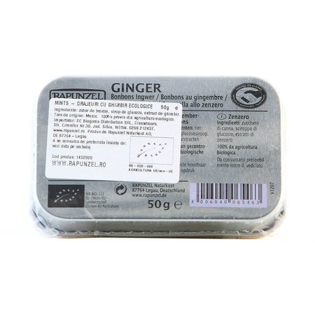 Mints drajeuri cu ghimbir, bio, 50g