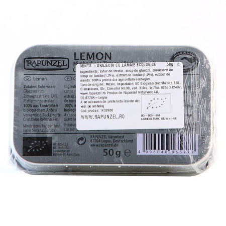 Mints drajeuri cu lamaie, bio, 50g