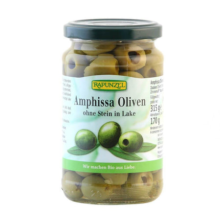 Masline Amphissa verzi, fara samburi, in saramura, bio, 315g
