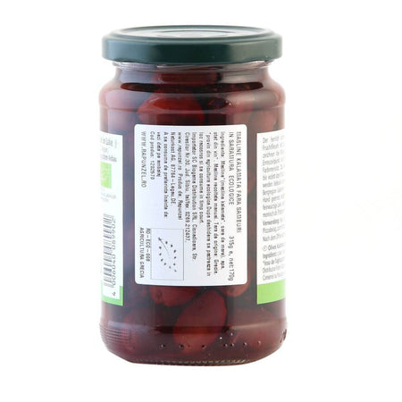Masline Kalamata violet, fara samburi, in saramura, bio, 335g