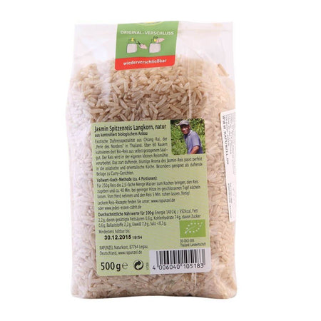 Orez Jasmin natur cu bob lung, bio, 500g