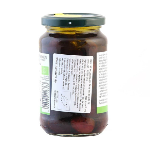 Masline Kalamata violet, cu samburi, in ulei de masline, bio, 335g