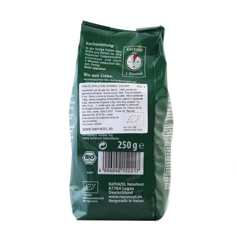 Fidea litere, din grau integral, bio, 250g
