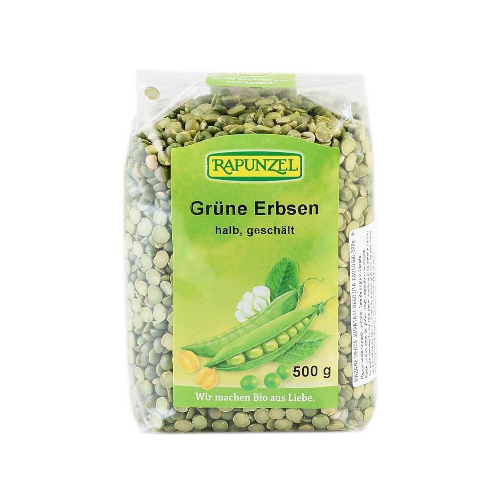 Mazare verde decojita, jumatati, bio, 500g
