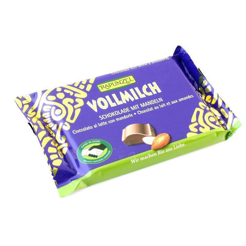 Ciocolata Cristalino cu lapte integral si migdale intregi, bio, 100g - Republica BIO