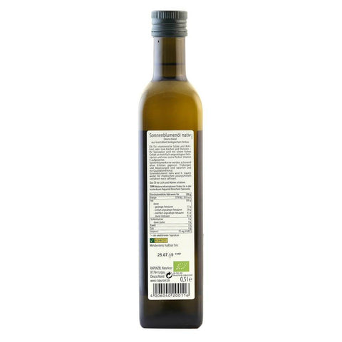 Ulei de floarea soarelui virgin, bio, 0.5l