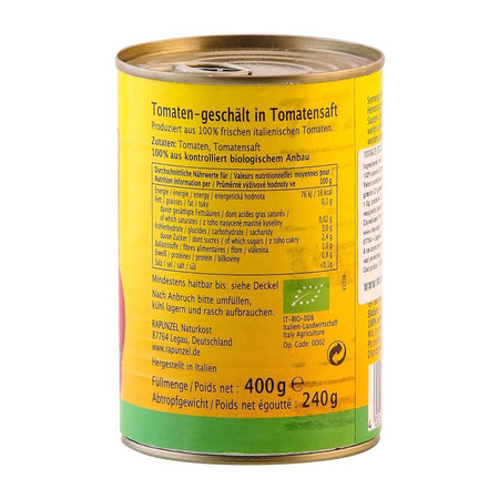 Tomate decojite in doza, bio, 400g