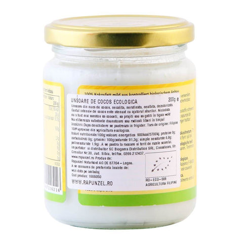 Unsoare de cocos la borcan, bio, 200g