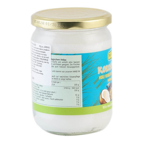 Ulei de cocos Rapunzel, extravirgin, presat la rece, bio, 400 g