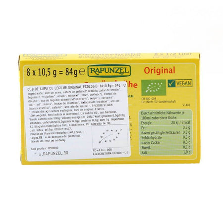 Cuburi de supa de legume, Original, bio, 8buc