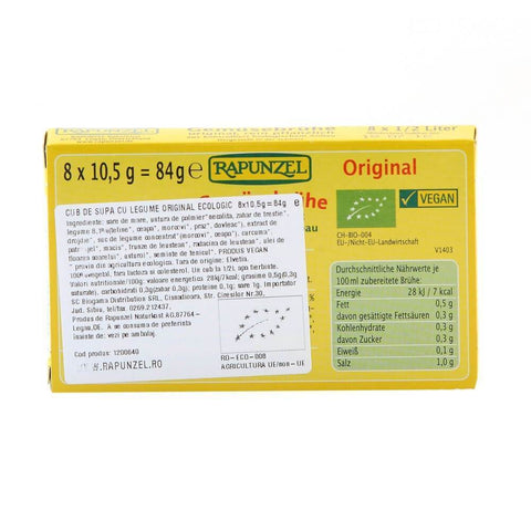 Cuburi de supa de legume, Original, bio, 8buc