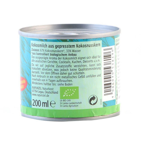 Lapte de cocos, bio, 200ml