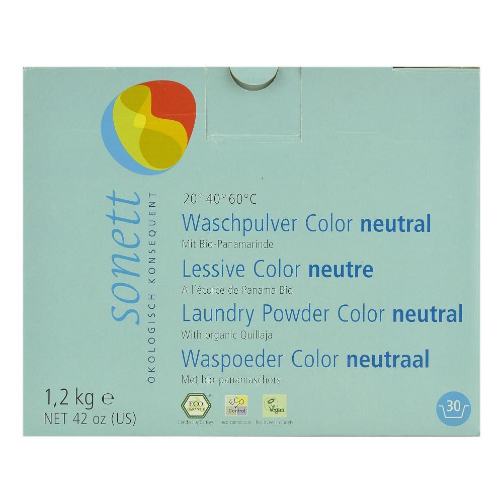 Detergent pentru rufe colorate, neutru, Sonett, pudra, 1,2 kg, bio